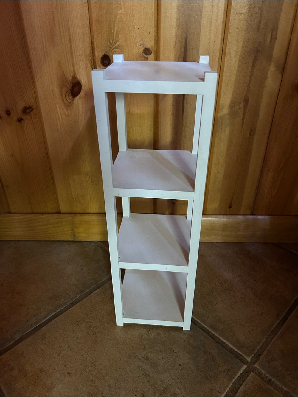 White Wood  4-Tier Table Top Shelf -
